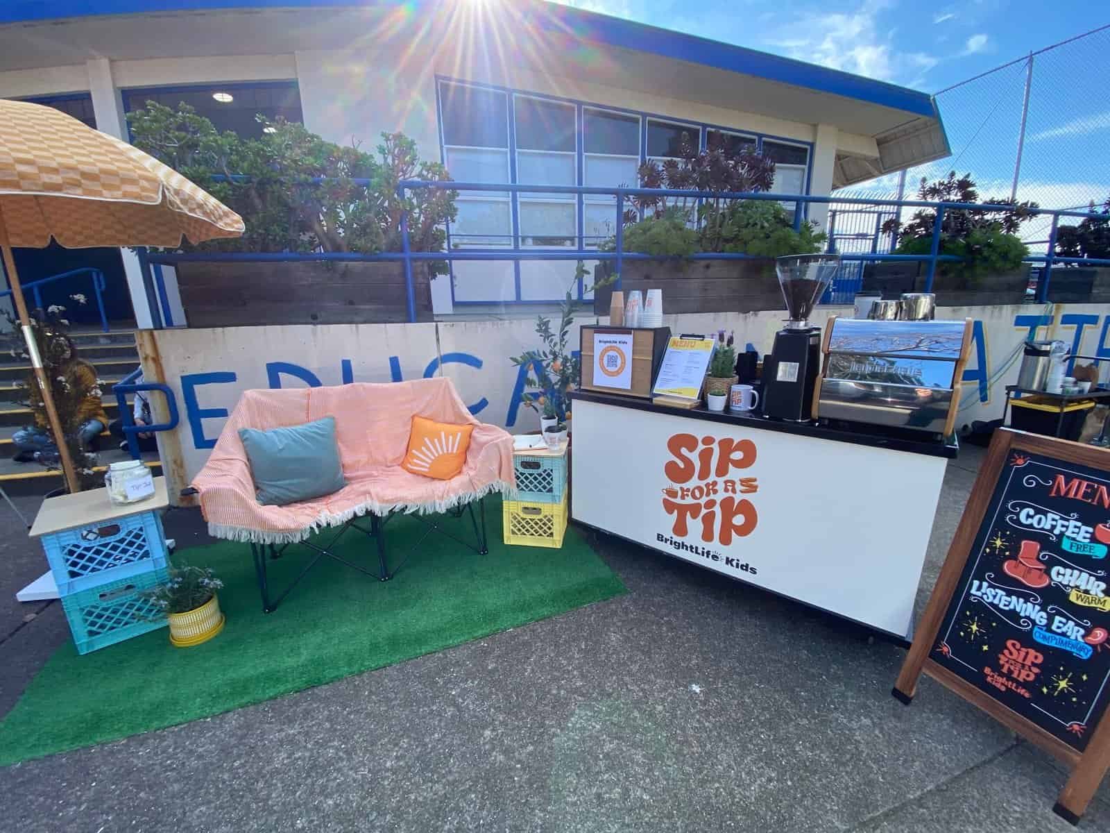 Mobile espresso bar at Sunny Cups Coffee serving Bay Area cities.