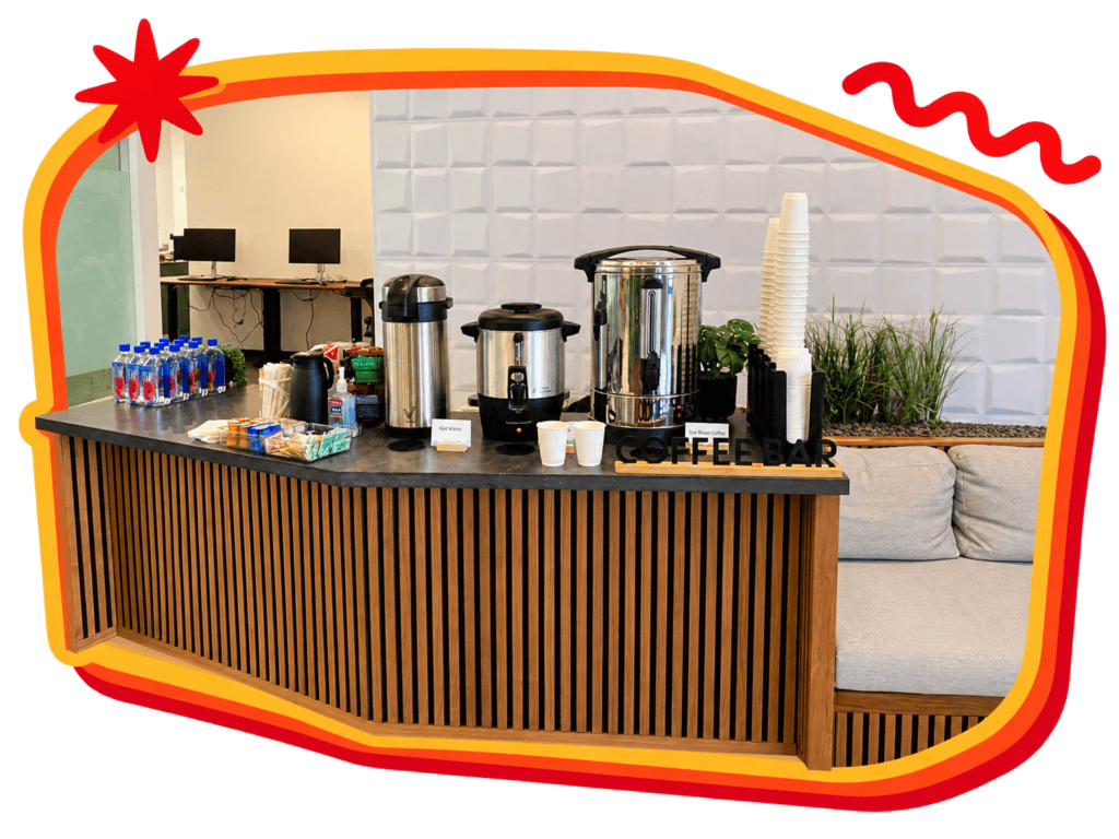 Sunny Cups Coffee mobile espresso bar with coffee and supplies in Bay Area.