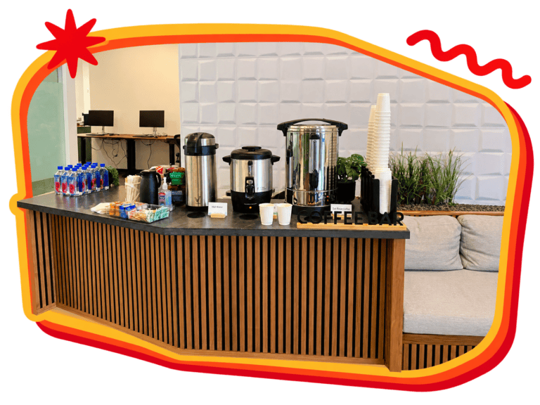 Sunny Cups Coffee mobile espresso bar with coffee and supplies in Bay Area.